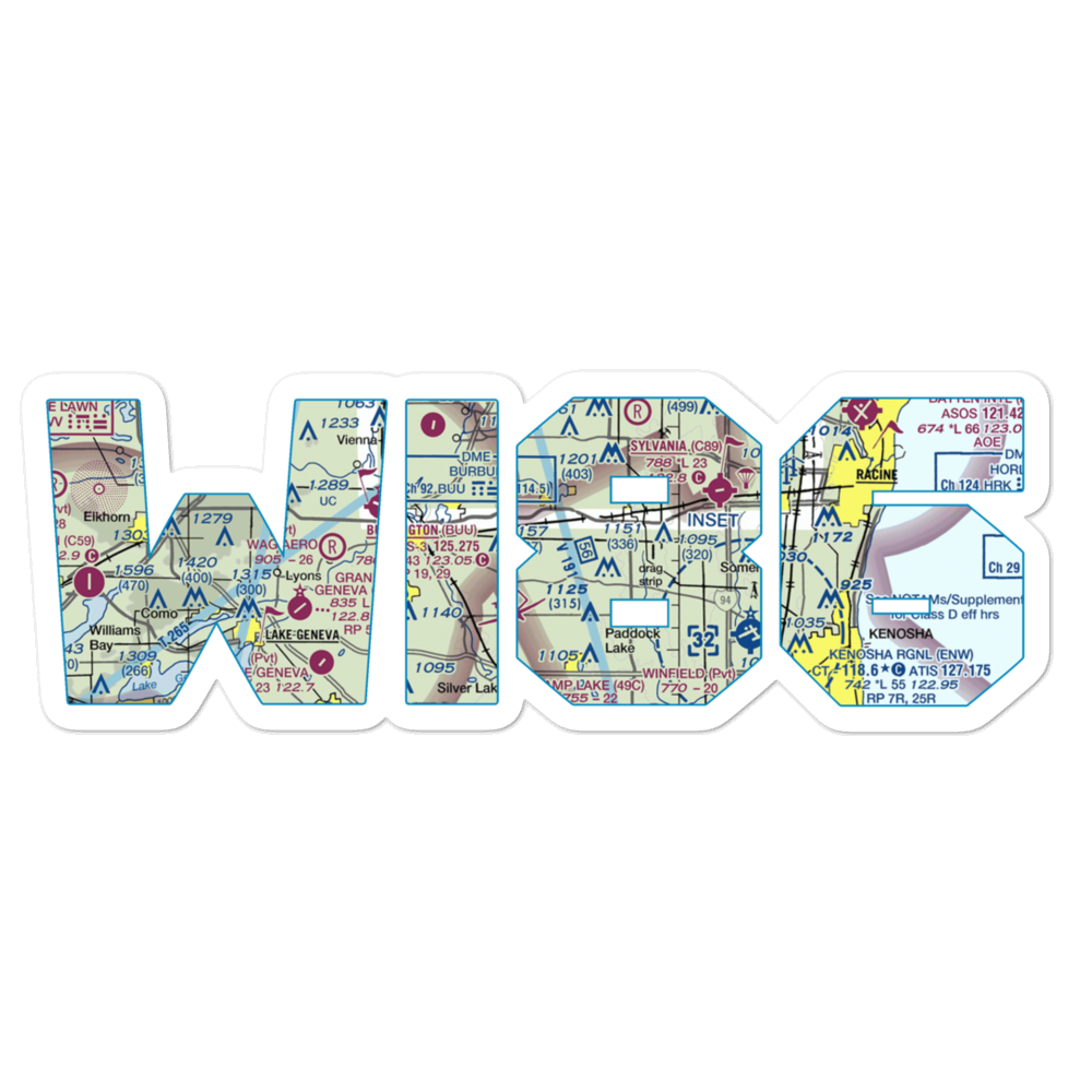 Ori Airport (WI86) VFR Sectional Sticker 