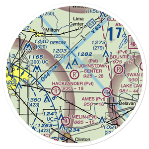 Johnstown Center Airport (WI84) VFR Sectional Sticker (20 mile)