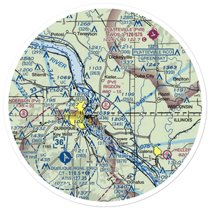 Rigdon Private Airport (WI81) VFR Sectional Sticker (30 mile)