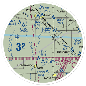 Town Line Airport (WI79) VFR Sectional Sticker (20 mile)