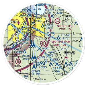 Martins Aerodrome (WI78) VFR Sectional Sticker (20 mile)