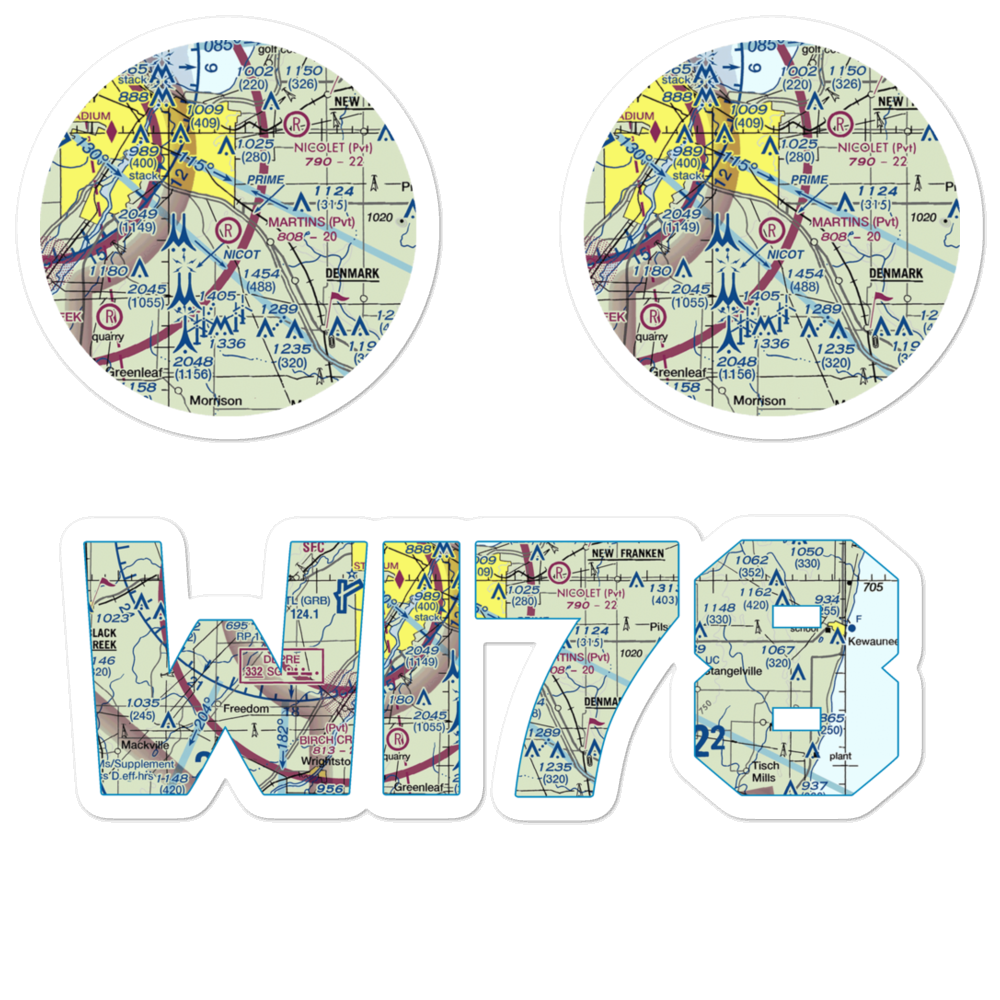 Martins Aerodrome (WI78) VFR Sectional Sticker Pack 