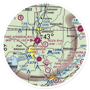 J Rock Airport (WI76) VFR Sectional Sticker (20 mile)