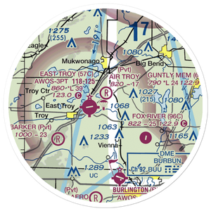 Air Troy Estates - Restricted Airport (WI69) VFR Sectional Sticker (20 mile)