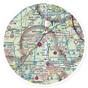 Air Troy Estates - Restricted Airport (WI69) VFR Sectional Sticker (30 mile)