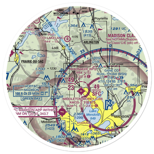 Dane Airport (WI65) VFR Sectional Sticker (30 mile)