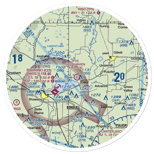 Deer Haven Ranch Airport (WI60) VFR Sectional Sticker (30 mile)