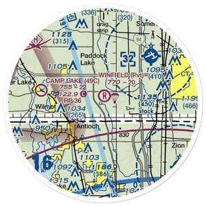 Winfield Airport (WI58) VFR Sectional Sticker (20 mile)