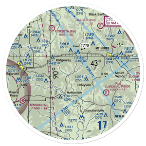 Desmet Airport (WI53) VFR Sectional Sticker (30 mile)