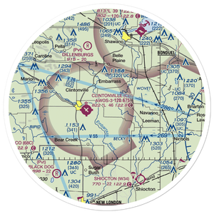 Schewe Airport (WI52) VFR Sectional Sticker (30 mile)