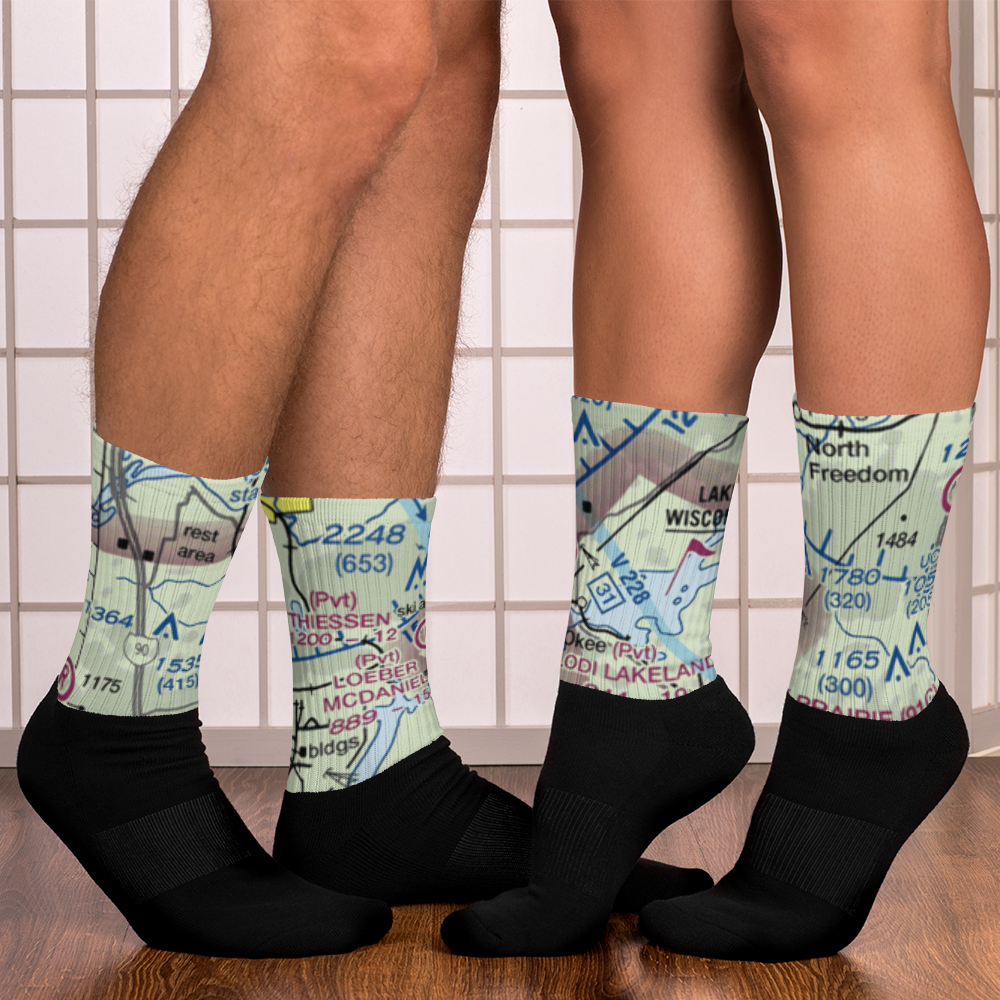 Loeber McDaniel Field (WI50) VFR Sectional Socks 