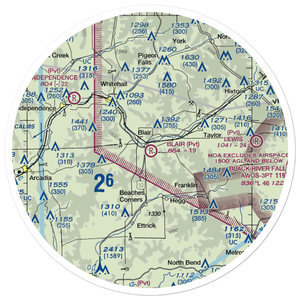 Blair Airport (WI49) VFR Sectional Sticker (30 mile)