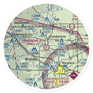 Timberline Airport (WI47) VFR Sectional Sticker (20 mile)
