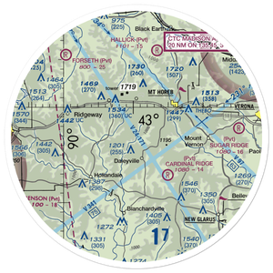 Atkins Ridge Airport (WI43) VFR Sectional Sticker (30 mile)