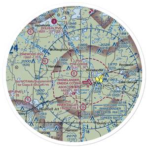 Pine Grove Airport (WI42) VFR Sectional Sticker (30 mile)
