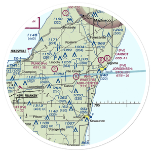 Walter's Agri-Center Airport (WI28) VFR Sectional Sticker (30 mile)