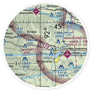 Skyport Airport (WI27) VFR Sectional Sticker (20 mile)