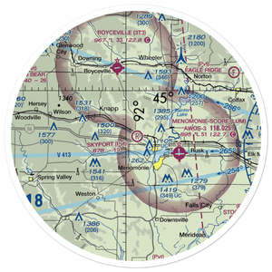 Skyport Airport (WI27) VFR Sectional Sticker (30 mile)