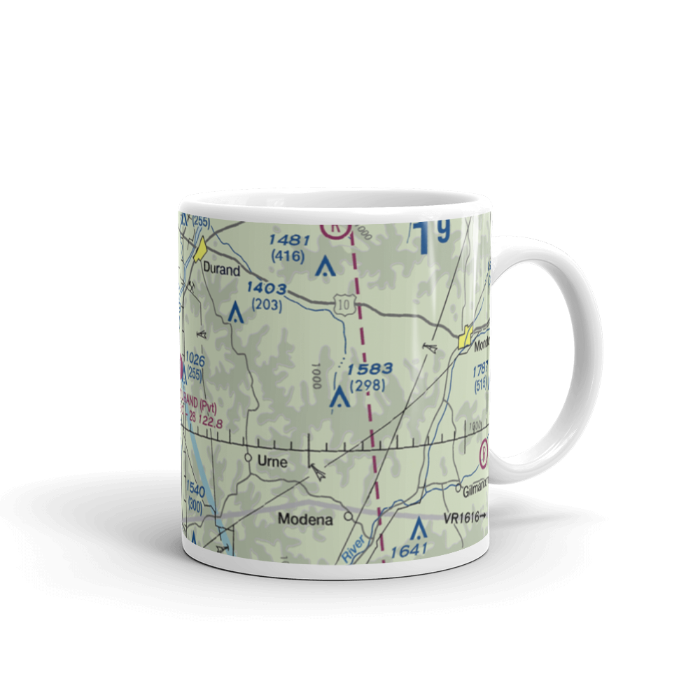Durand Municipal Airport (WI25) VFR Sectional  Mug 