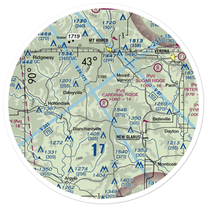 Cardinal Ridge Airport (WI24) VFR Sectional Sticker (30 mile)