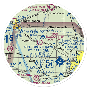 Rocket City Airport (WI22) VFR Sectional Sticker (20 mile)