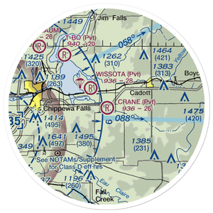 Crane Field (WI21) VFR Sectional Sticker (20 mile)