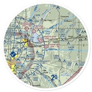 Crane Field (WI21) VFR Sectional Sticker (30 mile)