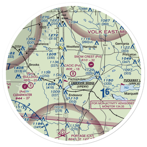 Cacic Airport (WI19) VFR Sectional Sticker (30 mile)