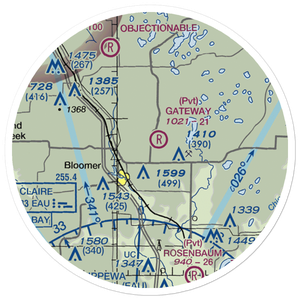 Gateway Airport (WI18) VFR Sectional Sticker (20 mile)