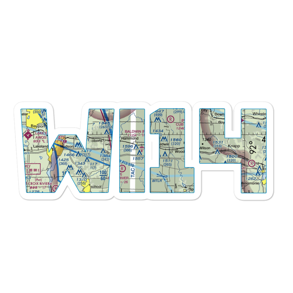 Baldwin Airport (WI14) VFR Sectional Sticker 