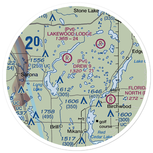 Lilac Time Airport (WI12) VFR Sectional Sticker (20 mile)