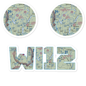 Lilac Time Airport (WI12) VFR Sectional Sticker Pack
