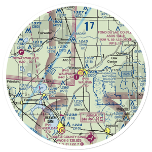 Waupun Airport (WI07) VFR Sectional Sticker (30 mile)
