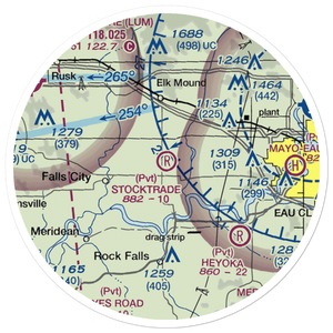 Stocktrade Airport (WI05) VFR Sectional Sticker (20 mile)