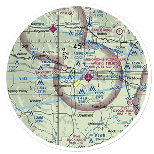 Lake Menomin Seaplane Base (WI04) VFR Sectional Sticker (30 mile)