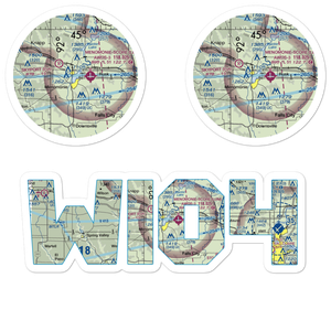 Lake Menomin Seaplane Base (WI04) VFR Sectional Sticker Pack