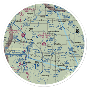 Norrie Brook Airport (WI00) VFR Sectional Sticker (30 mile)