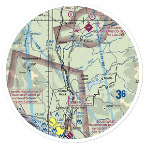 Flying K Ranch Airport (WA99) VFR Sectional Sticker (30 mile)