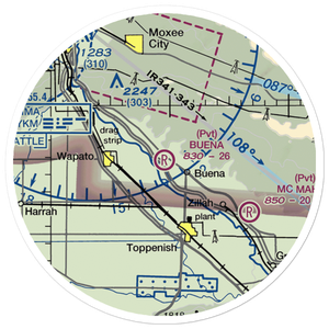 Buena Airport (WA97) VFR Sectional Sticker (20 mile)