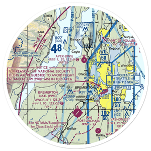 Leisureland Airpark (WA96) VFR Sectional Sticker (30 mile)