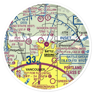Parkside Airpark (WA87) VFR Sectional Sticker (20 mile)