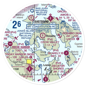 Westsound/Wsx Seaplane Base (WA83) VFR Sectional Sticker (20 mile)