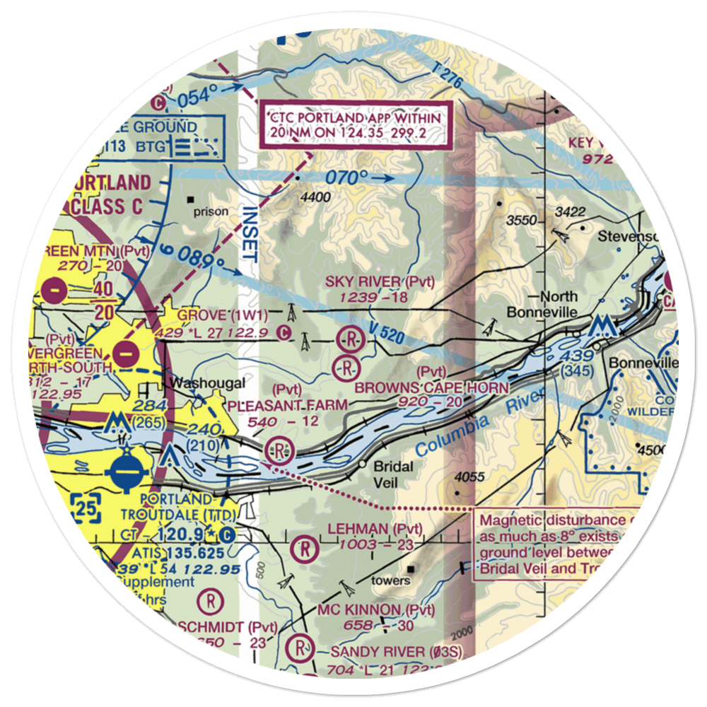Sky River Ranch Airport (WA78) VFR Sectional Sticker (30 mile) 