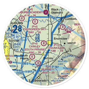 Enumclaw Airport (WA77) VFR Sectional Sticker (20 mile)