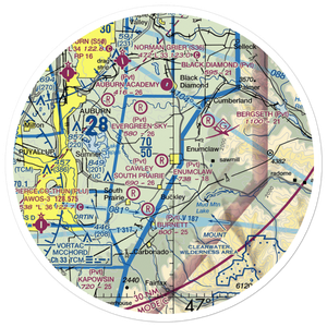 Enumclaw Airport (WA77) VFR Sectional Sticker (30 mile)