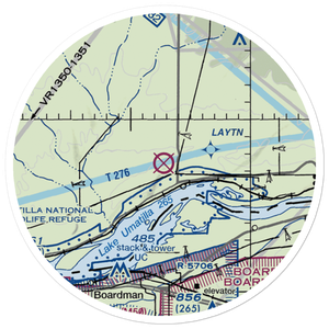 Columbia Crest Winery Airport (WA76) VFR Sectional Sticker (20 mile)