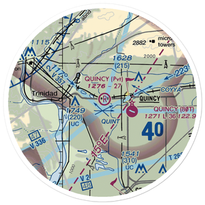 Quincy Flying Service Airport (WA74) VFR Sectional Sticker (20 mile)