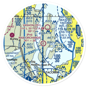 Wax Orchards Airport (WA69) VFR Sectional Sticker (20 mile)