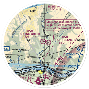 Spring Creek Ranch Airport (WA66) VFR Sectional Sticker (20 mile)
