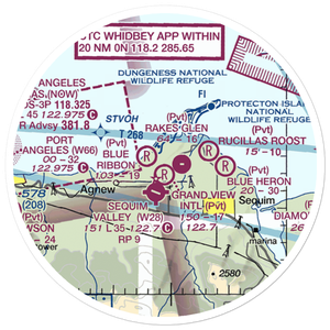 Rake's Glen Airport (WA59) VFR Sectional Sticker (20 mile)